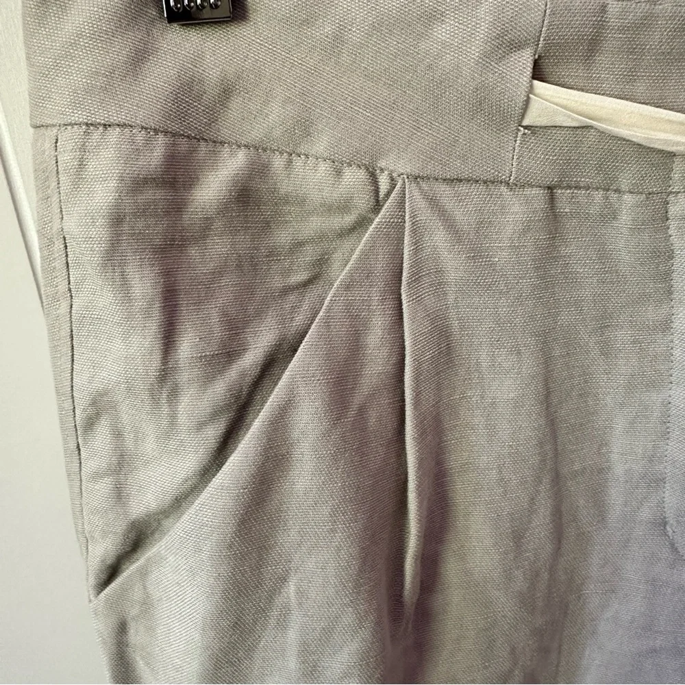 Aritzia Wilfred Allant Pant Gray Cropped Lyocell Linen Trouser Pant Size 2 (4-6)